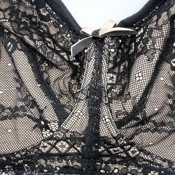 Penache Superbra Sophie Nursing Bra in Ivory and Black Lace - Women’s US 34HH - Picture 6 of 14